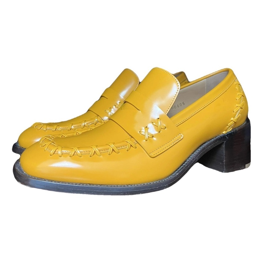 Dries Van Noten Orange Square Toe & Heel Penny Loafer Size 40 - Picture 4 of 17